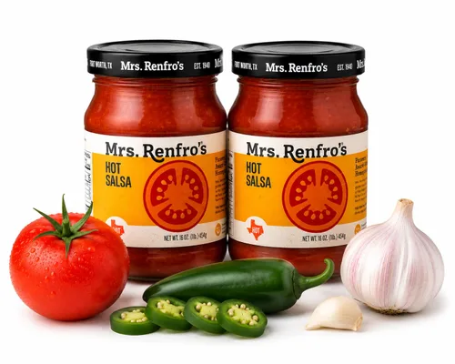 Vista 8 de Mrs. Renfro's Chipotle Corn Salsa, 16 oz Jars (Pack of 4) – Gluten Free Smoky Chipotle Salsa with Sweet Corn & Tomatoes – Texas-Style Salsa for