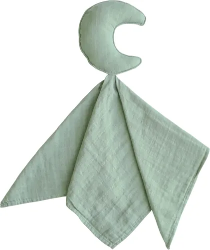 Vista 11 de mushie Manta de seguridad Moon Baby Lovey 100% algodón de muselina orgánico (rubor)