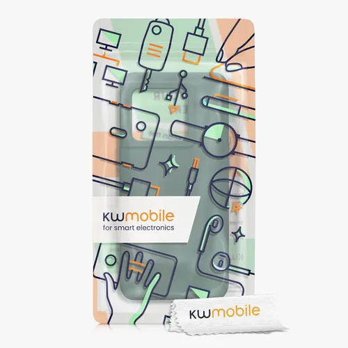 Vista 7 de kwmobile Funda compatible con OnePlus 10T 5G - Funda de silicona TPU con acabado suave - Verde bosque
