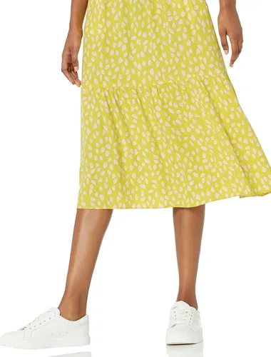 Vista 3 de Tienda Essentials - Vestido midi de verano para mujer, de sarga, fluido, escalonado