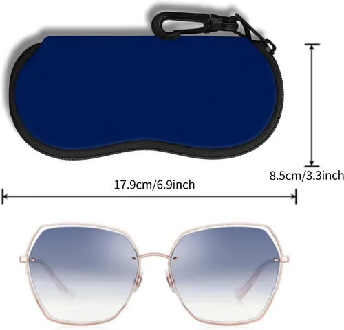 Vista 17 de Hion Sunglasses Case Ultra Light Neoprene Zipper Eyeglass Soft Case with Belt Clip