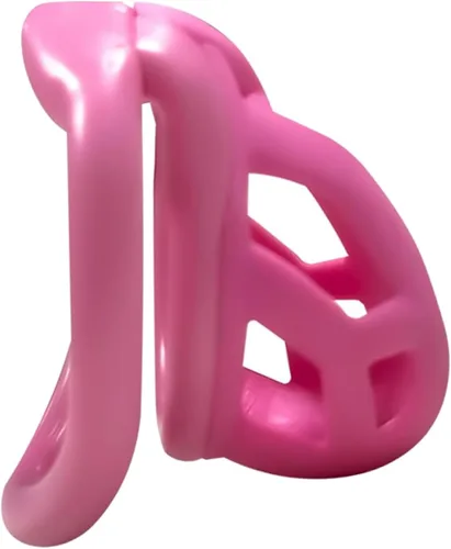 Vista 8 de Jaula de castidad de resina, dispositivo de castidad masculina 3.0 con 4 anillos, dispositivo de castidad masculina para pene, jaula de castidad