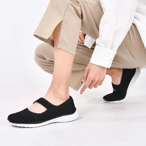 Vista 2 de Zapatos Mary Jane para caminar para mujer, zapatos casuales de enfermería, cómodos, antideslizantes, para trabajo y oficina