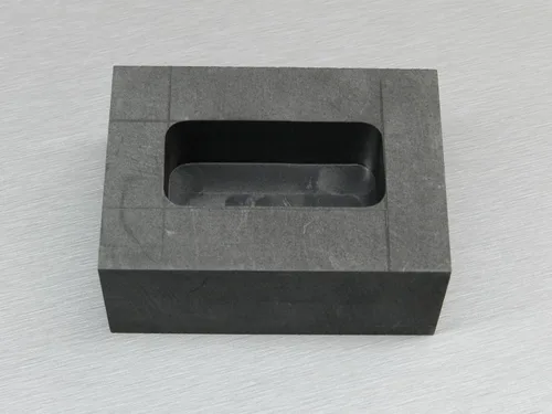 Vista 6 de Kit de fusión mecanizado de molde de lingote de grafito de 8.82 oz para verter barra de pan dorado y plata (12E)