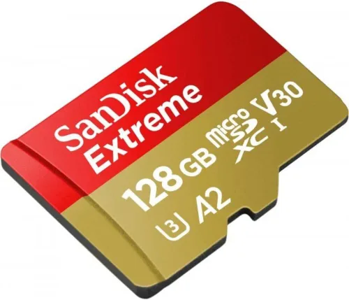 Vista 2 de SanDisk Tarjeta UHS I Extreme microSD de 128 GB para video 4K en teléfonos inteligentes, cámaras de acción y drones 190 MB/s de lectura, 90 MB/s