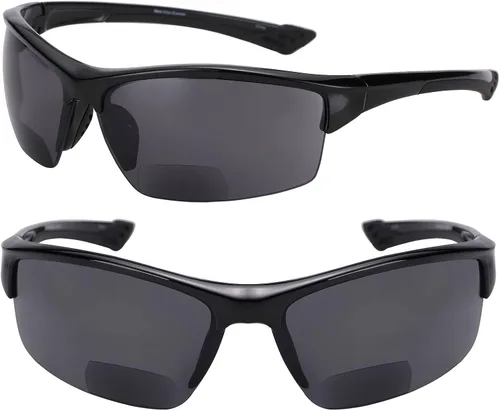 Vista 10 de Mass Vision "The Skillful" - 2 pares de lentes de sol bifocales polarizados unisex ligeros Open Road Azul
