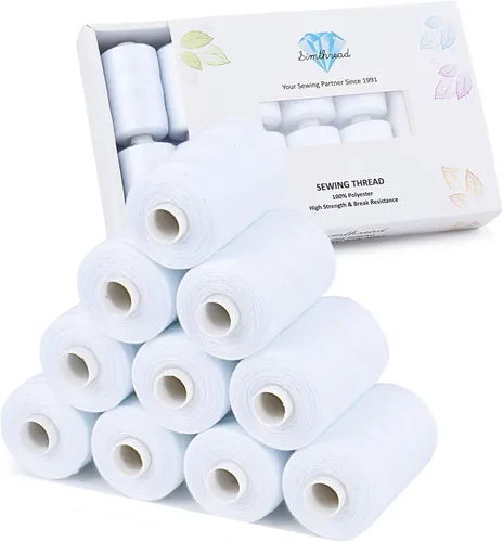 Vista 11 de Simthread Hilo de coser multiusos, 42 carretes surtidos de poliéster de 1000 yardas para costura, prácticos hilos de coser de poliéster para máquina
