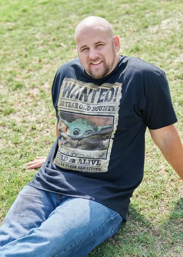 Vista 5 de STAR WARS Baby Yoda - Camiseta con póster de Mandalorian Wanted para hombre