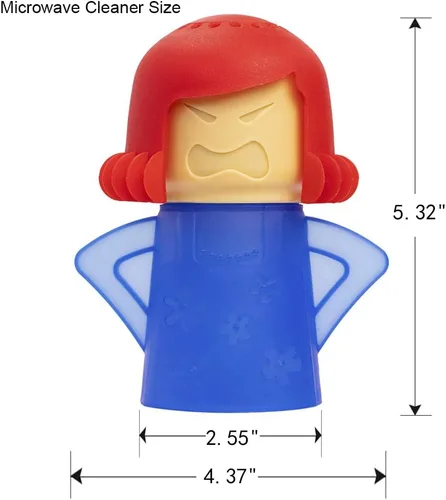 Vista 4 de Limpiador de microondas Angry Mom, limpiador a vapor de microondas Mad Mama, solo tienes que añadir vinagre y agua, limpia fácilmente la suciedad