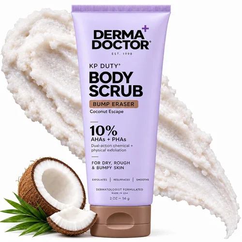 Vista 16 de DERMAdoctor KP Bump Eraser Body Scrub, 10% AHAs + PHAs, Rough & Bumpy Skin