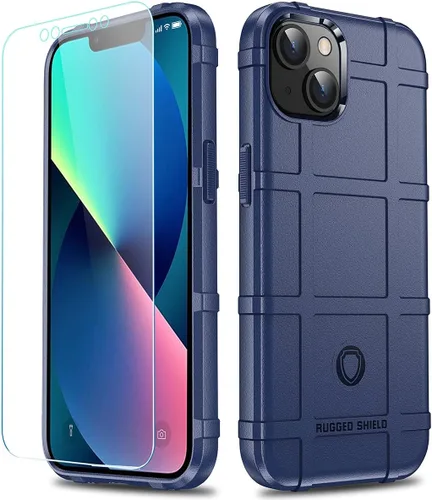 Vista 27 de Funda para iPhone 13, Rugged Shield 8 pies a prueba de caídas TPU Armadura gruesa Funda protectora táctica compatible con iPhone 13 (6.1 pulgadas)