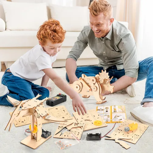 Vista 7 de Kits STEM 9 en 1 para niños de 8 a 12 años, proyectos de experimentos científicos y de dinosaurios para construir, juguetes de construcción