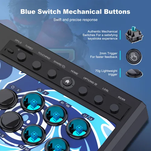 Vista 4 de PXN 008 Arcade Stick PC Fight Stick USB Game Controller Joystick for PS3 PS4 Xbox OneXbox Series XSSwitchWindow PC
