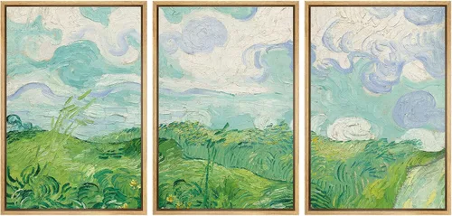 Vista 156 de wall26 Lienzo enmarcado para pared, juego de arte con flores de almendra de Vincent Van Gogh, naturaleza, ilustraciones de área silvestre, bellas