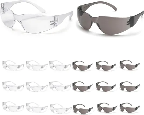 Vista 14 de ATERET 12 pares de gafas de seguridad, lente de policarbonato resistente a los arañazos ANSI Z87.1 resistente a los impactos