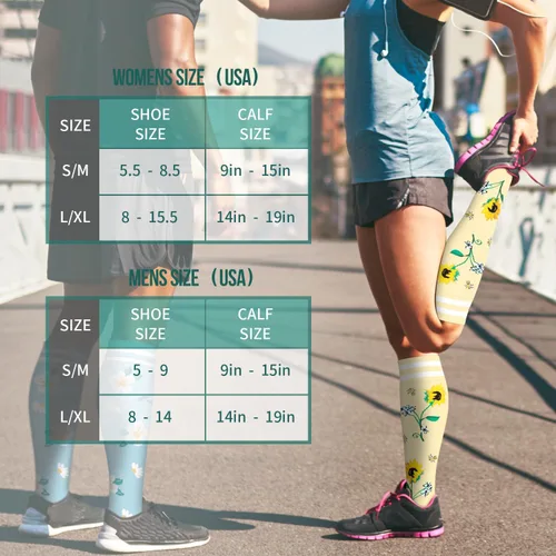 Vista 118 de Paquete de 3 pares de calcetines de compresión médica para mejorar la circulación de mujeres y hombres, para correr, hacer deporte y amamantar