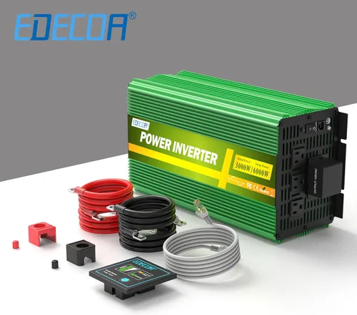 Vista 7 de EDECOA Inversor de corriente de onda sinusoidal pura de 3000 W 3000 vatios CC 12 V a 110 V 120 V AC inversor solar con 3 salidas y bloque