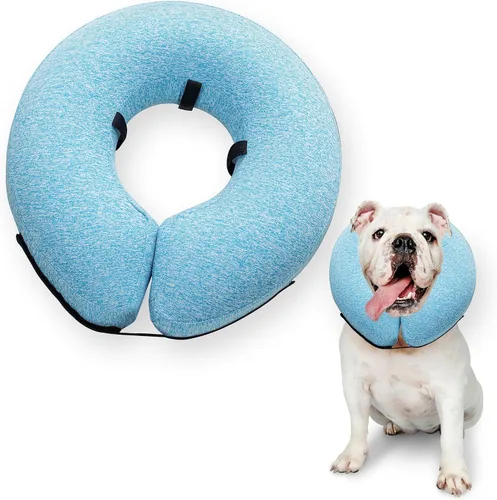 Vista 9 de Big Ant Collar inflable protector para perros y gatos, cono suave para perros después de la cirugía, collar de dona para cuello de perro, collar