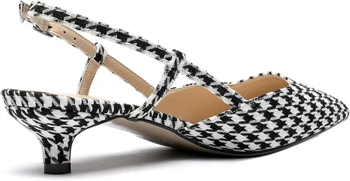 Vista 5 de WAYDERNS Zapatos de tacón bajo con correa puntiaguda de charol para mujer, 1.5 pulgadas