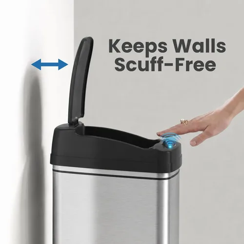 Vista 9 de iTouchless - Cubo de basura para cocina de 13 galones, con sensor, con ruedas