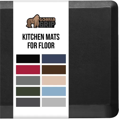 Vista 21 de Gorilla Grip - Tapete antifatiga acolchado para cocina, escritorio, ergonómico, superficie rugosa resistente a los rayones y al agua, para comodidad