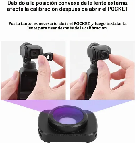 Vista 3 de Lente gran angular, lente de cámara anamórfica magnética de aleación de aluminio Lente gran angular de vidrio óptico para OSMO por defecto