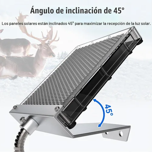 Vista 4 de Cargador de batería de panel solar de 6 V para alimentador de ciervos, panel solar impermeable de 1.7 W con soporte de montaje y clips de cocodrilo