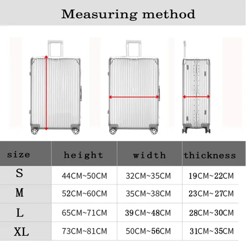 Vista 6 de WUJIAONIAO - Funda protectora para equipaje de viaje, 18 - 32 pulgadas 45.72 a 81.28 cm.