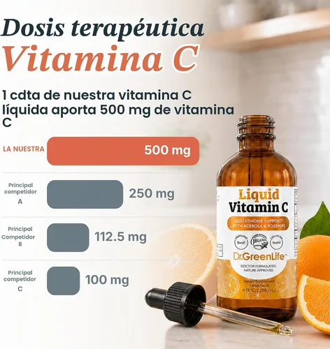 Vista 4 de Dr. Green Mom Gotas de vitamina C para niños con acerola y escaramujos