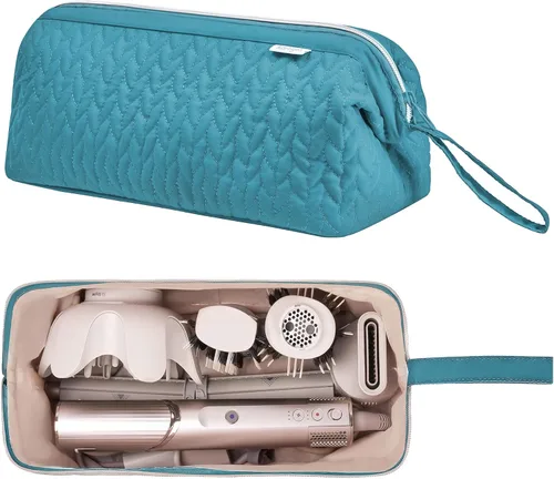 Vista 11 de KarSyon Shark Flex Style Funda para Dyson Airwrap cepillo secador de pelo Revlon herramientas para el cabello, bolsa de viaje, estuche de Beige
