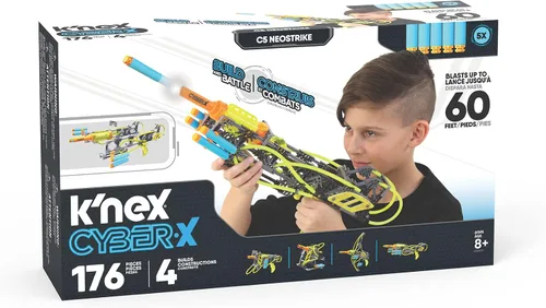 Vista 9 de K'NEX Cyber-X C5 Neostrike - Explota hasta 60 pies – 176 piezas, 4 construcciones, objetivos, 5 dardos – Gran regalo para niños de 8 años en adelante