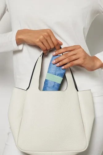 Vista 3 de Pure Sage Bolsa de comestibles reutilizable - Elegante bolsa de compras para comestibles - Bolsa plegable - Tamaño mediano