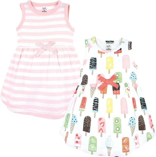 Vista 102 de Touched by Nature - Vestidos de manga corta y manga larga de algodón orgánico para niñas pequeñas, bebés y mujeres Manga larga con flores abstractas