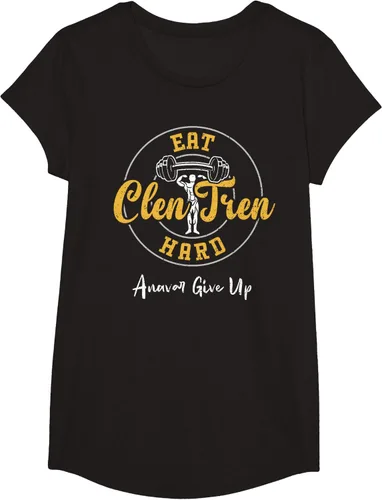 Vista 5 de Culturismo: Comer Clen Tren Hard Anavar Give Up - Camiseta de gimnasio, Negro