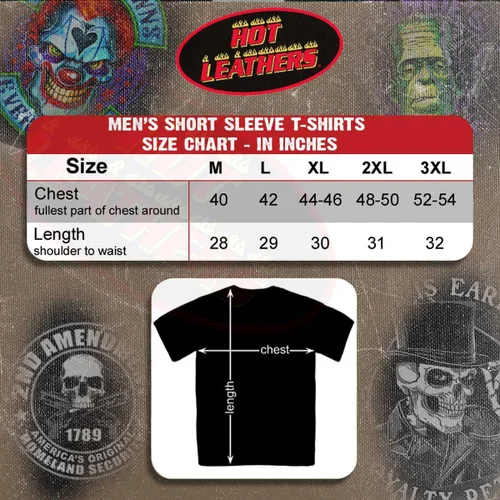 Vista 2 de Hot Leathers Camiseta 2nd Amendment Rattler para hombre