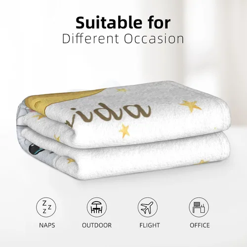 Vista 5 de Mantas personalizadas para bebé, manta personalizada para recién nacidos, infantes, niños, manta con nombre para/manta de forro polar personalizada