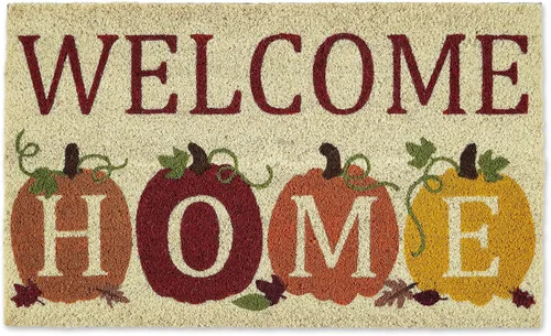 Vista 11 de DII Felpudo de bienvenida al aire libre de fibra de coco natural para Acción de Gracias y otoño, decoración de porche, 17 x 29 pulgadas, dar gracias