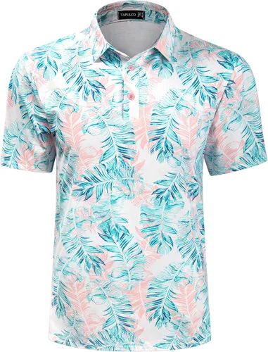 Vista 45 de TAPULCO Camisetas tipo polo de secado rápido para hombre, diseño de camuflaje, atléticas, ligeras, transpirables, casuales, para golf