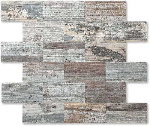 Vista 39 de 1 paquete de azulejo autoadhesivo para salpicadero de 12"x12" de PVC para pared, azulejo autoadhesivo para salpicadero de cocina, azulejo de baño