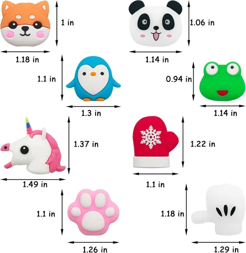 Vista 2 de ZAKVOOR 27 protectores de cable para cargador de teléfono, protector de cable USB Animal Bites protector de cable, protector de cable de carga
