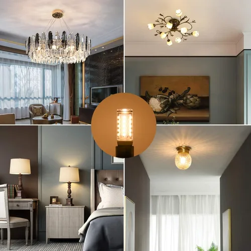 Vista 7 de Bombilla LED G9 de 4 W 40 W equivalente a halógeno, blanco cálido 3000 K, 370 LM, forma T4 G9 Bi Pin bombillas de base de cerámica para candelabro