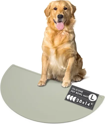 Vista 21 de Should We Go? Tapete de silicona impermeable para comida de mascotas, antideslizante, a prueba de derrames, tapetes de alimentación para pisos