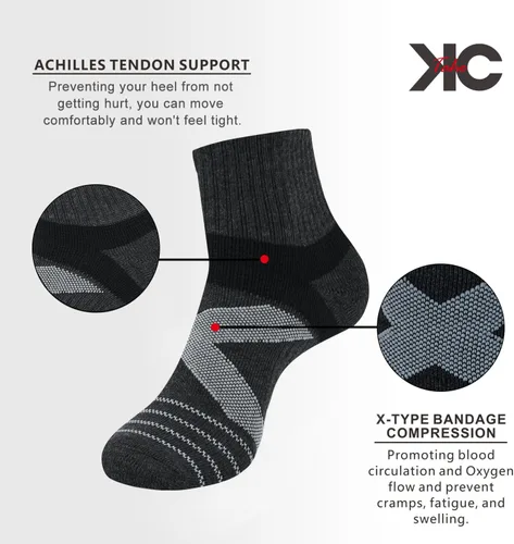 Vista 3 de Arch Support Socks - Light Compression Cushioned 4-Pack for Men & Women