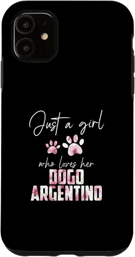Vista 5 de Funda para iPhone 15 Just a girl who loves her dogo argentino