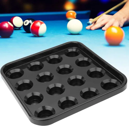 Vista 3 de Almacenamiento de bolas de billar, bandeja de bolas de billar, bandeja de transporte de bolas, accesorios de mesa de billar para 16 bolas, accesorio