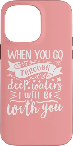 Vista 21 de iPhone 16 Bible Verse Isaiah 43:2 Christian Quote Motivational Gifts Case