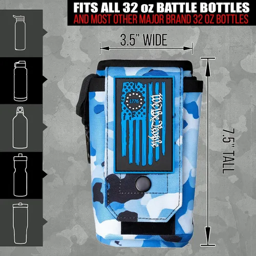 Vista 2 de Iron InfideI Battle Bottle Sleeve - Funda para botella de 64 oz y 32 oz, solo para botella de agua de acero de medio galón de 1L Cubierta