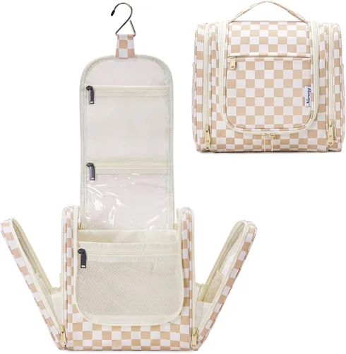 Vista 11 de Bolsa de Aseo Colgante Narwey para Mujeres, Organizador de Maquillaje de Viaje, Bolsa de Artículos de Aseo para Cosméticos, Accesorios Esenciales