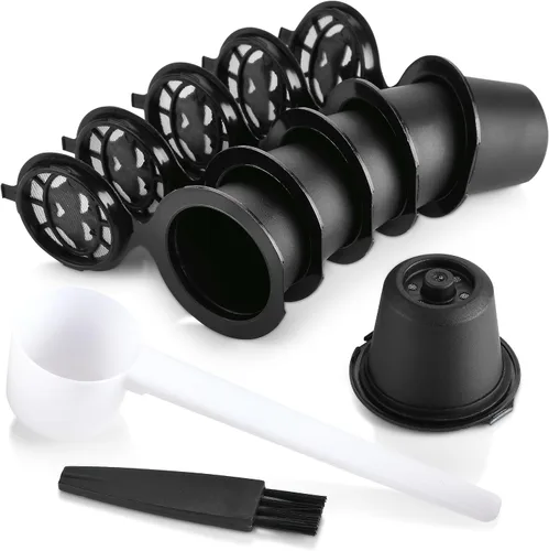 Vista 9 de Cápsulas reutilizables para Nespresso, 6 unidades, recipientes rellenables para máquinas Nespresso (compatibles con OriginalLine)