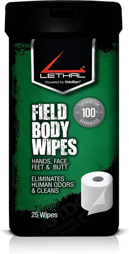 Vista 2 de LETHAL Hunting Scent Eliminator Field Body Wipes 2-Pack